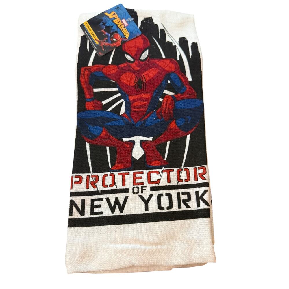 Marvel Spiderman Protector Of New York Cotton Kitchen Hand Towel